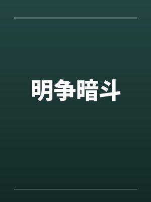 明争暗斗封面