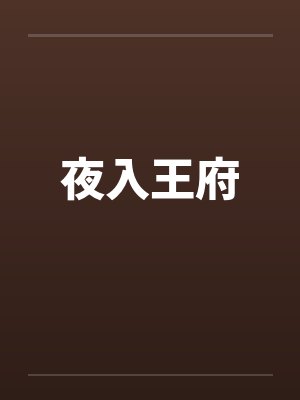夜入王府by佚名笔趣阁无弹窗封面