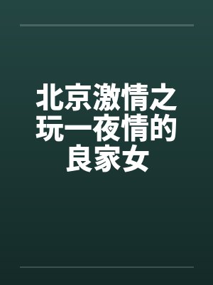 北京激情之玩一夜情的良家女笔趣阁无弹窗封面