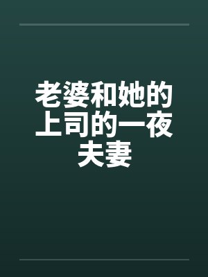 老婆和她的上司的一夜夫妻by佚名封面