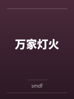 万家灯火封面