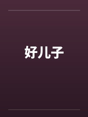好儿子封面