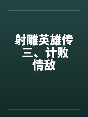 射雕英雄传 三、计败情敌by佚名封面