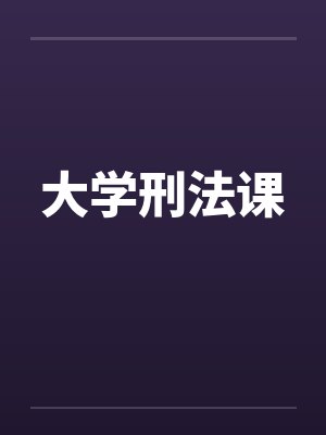 大学刑法课by佚名封面