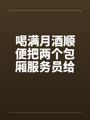 喝满月酒顺便把两个包厢服务员给正法了笔趣阁无弹窗封面