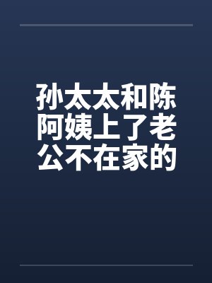 孙太太和陈阿姨上了老公不在家的少妇by佚名封面