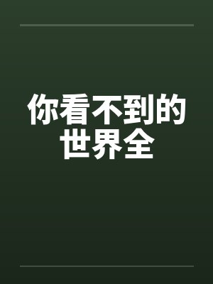 你看不到的世界全封面