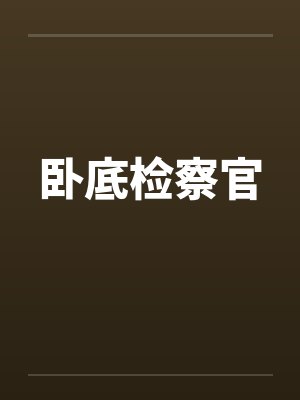 卧底检察官by佚名封面