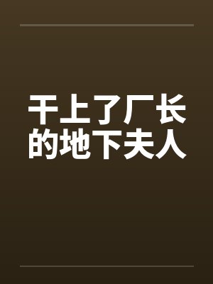 干上了厂长的地下夫人by佚名笔趣阁无弹窗封面