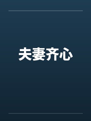 夫妻齐心by佚名封面