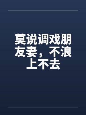 莫说调戏朋友妻，不浪上不去笔趣阁无弹窗封面